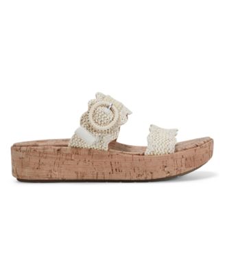 Women's Subtle Woven Slip-On Platform Sandals