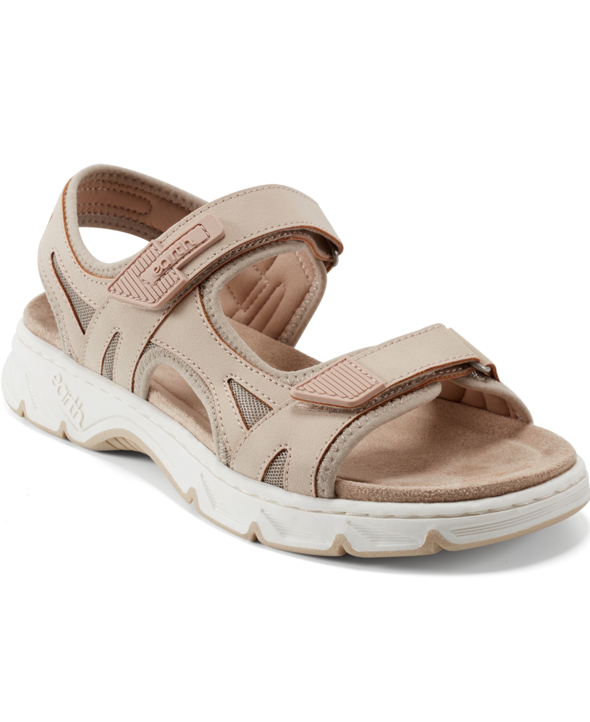 EARTH WOMEN'S VENNY BANDED SPORTY FLAT SANDALS 
