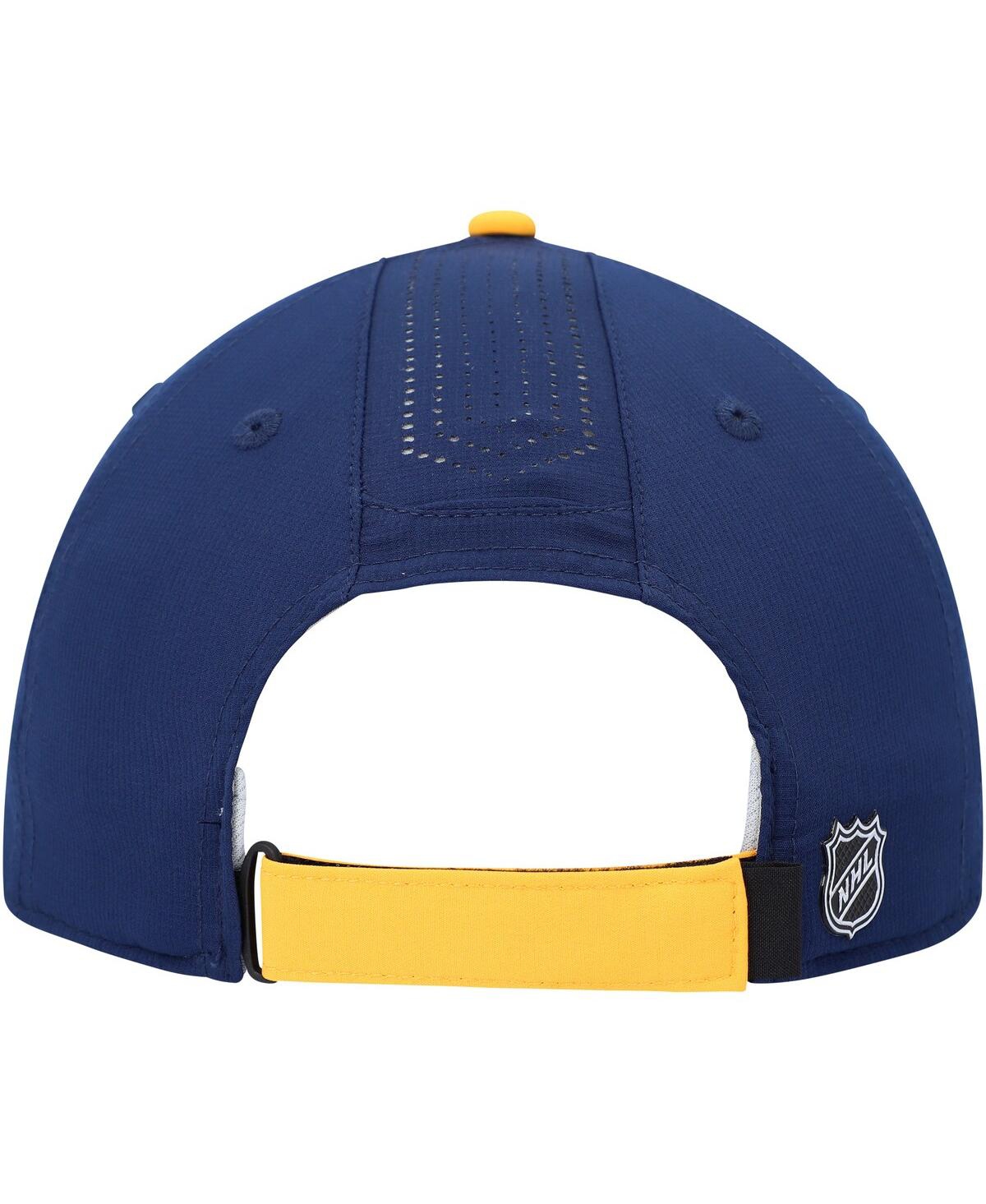 Fanatics Men's Navy/gold Nashville Predators Authentic Pro Rink Pinnacle Adjustable Hat In Navy,gold