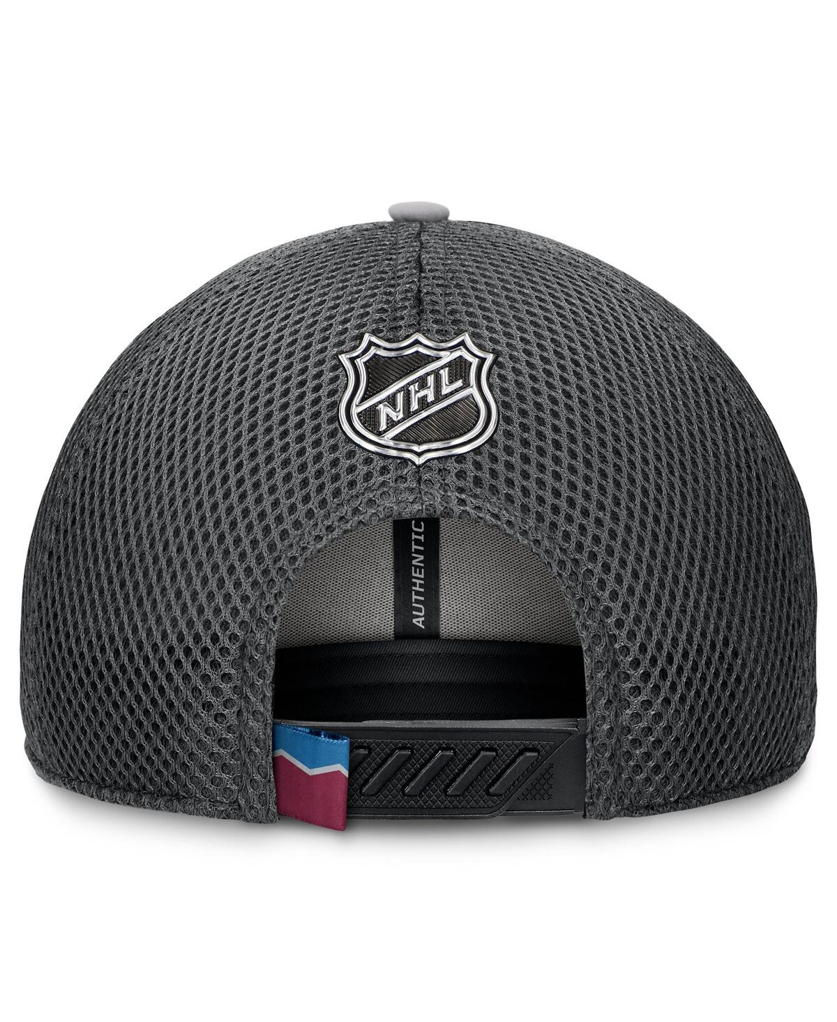 Fanatics Men's Gray Colorado Avalanche Authentic Pro Home Ice Trucker Adjustable Hat In Gray