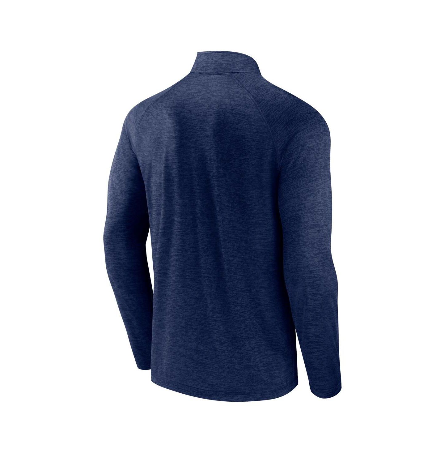 Мужская куртка Fanatics Navy Tennessee Titans Head-to-Head Raglan Quarter-Zip — фото 2