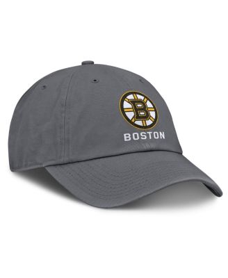 Men's Charcoal Boston Bruins Washed Adjustable Hat