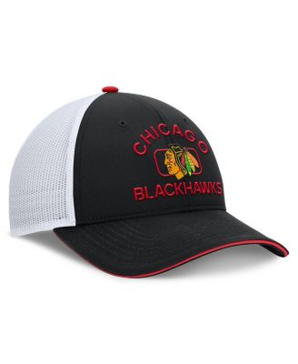 Men's Black/White Chicago Blackhawks Authentic Pro Rink Trucker Hat