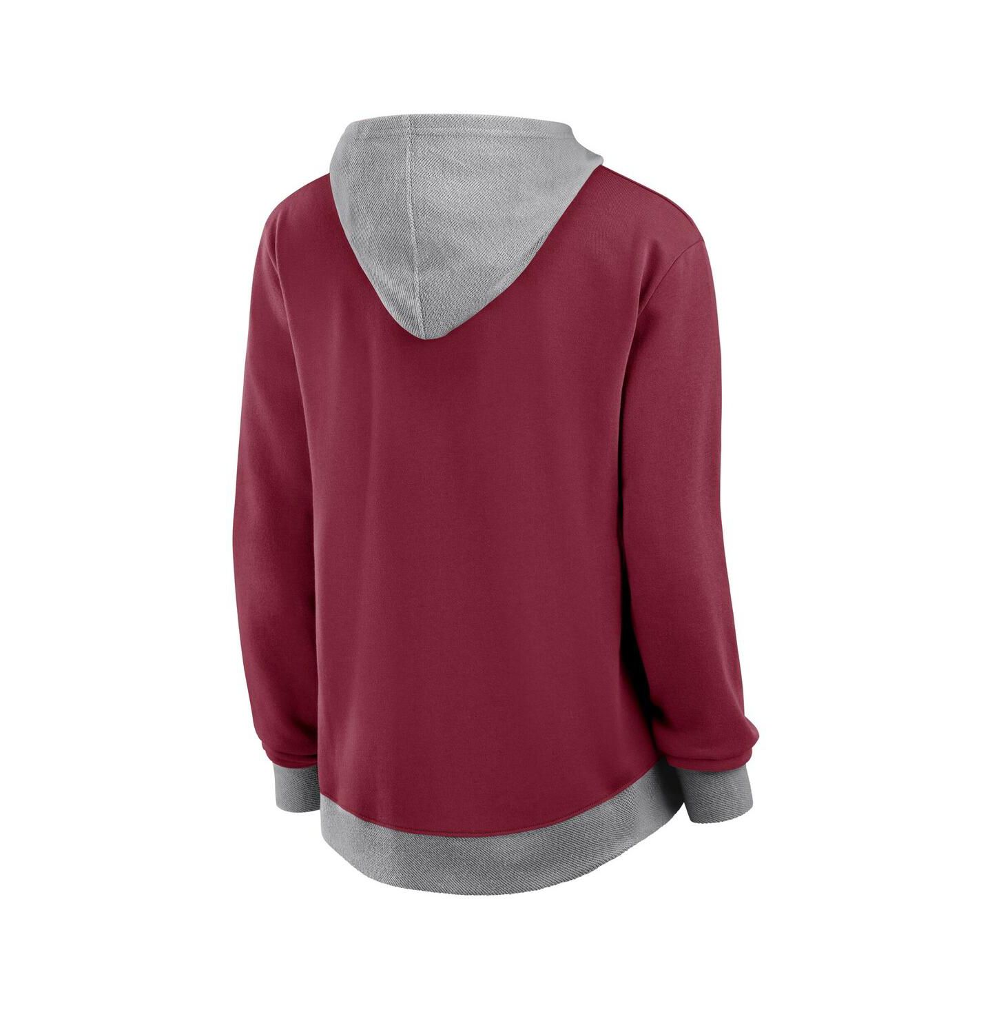 Женское худи Logo Athletic Burgundy Washington Commanders Hit It French Terry Full-Zip — фото 2