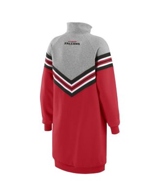 Women's Red/Heather Gray Atlanta Falcons Chevron Stripe Dress