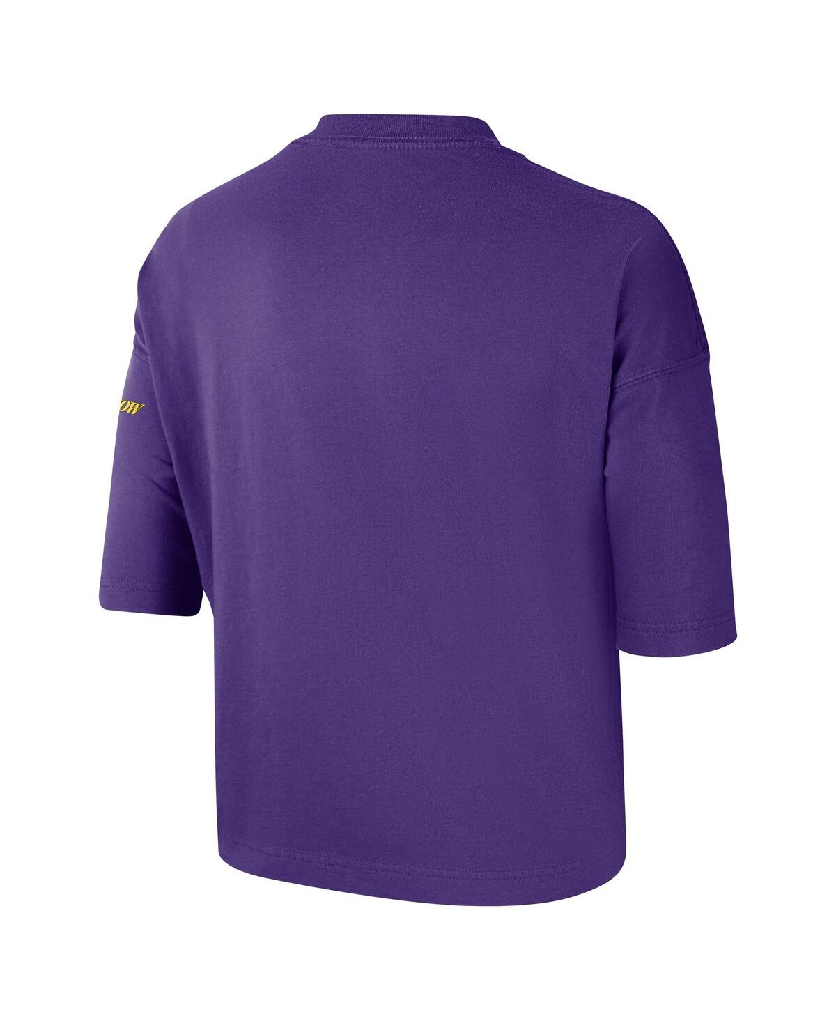Nike Women's Purple Los Angeles Lakers 2024/25 City Edition Courtside Boxy T-shirt In Purple