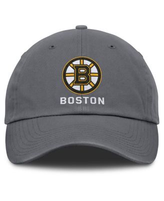 Men's Charcoal Boston Bruins Washed Adjustable Hat
