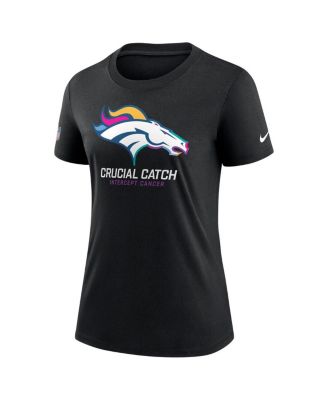 Women's Black Denver Broncos 2024 NFL Crucial Catch Tri-Blend T-Shirt