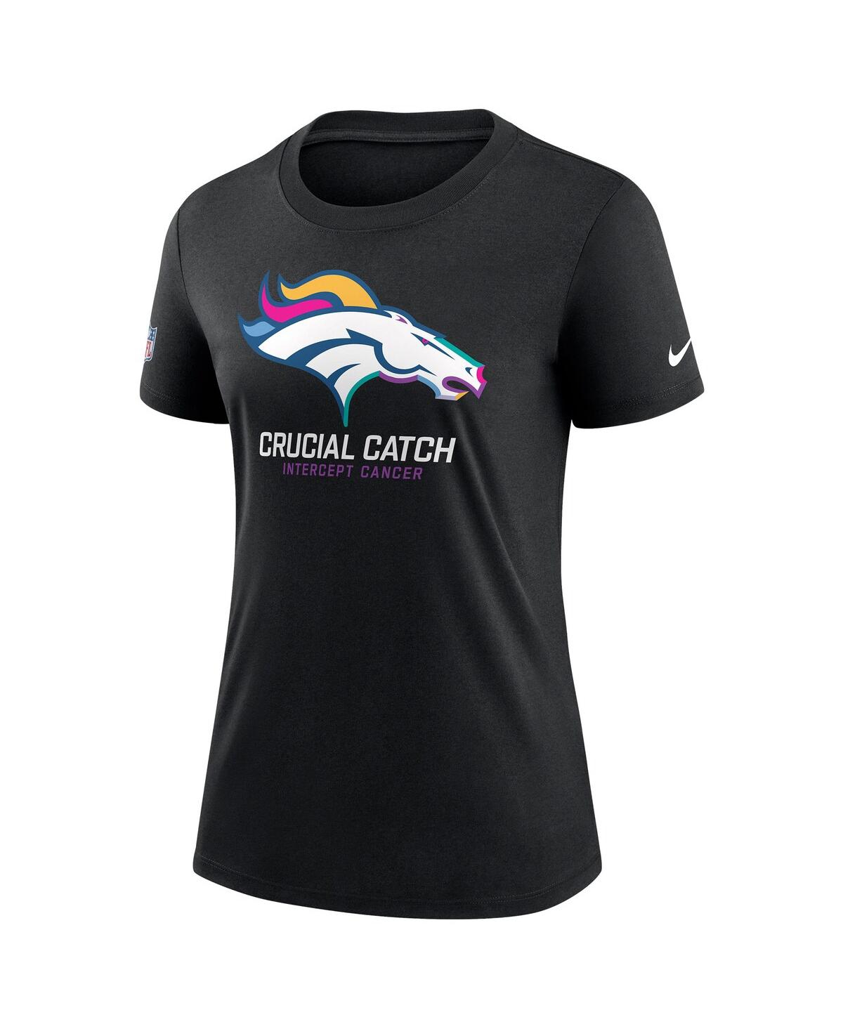 Nike Women's Black Denver Broncos 2024 Nfl Crucial Catch Tri-blend T-shirt In Black