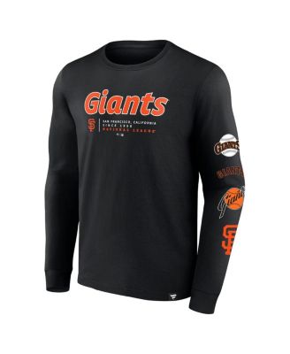 Men's Black San Francisco Giants Strike the Goal Long Sleeve T-Shirt