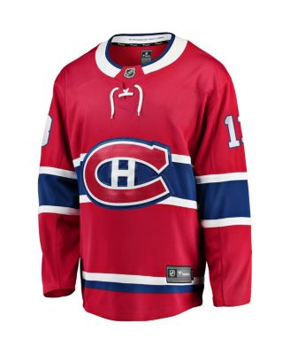 Men's Cole Caufield Red Montreal Canadiens Home Premier Breakaway Player Jersey