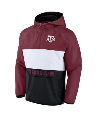 Men's Maroon Texas A M Aggies Victory On Raglan Quarter-Zip Hoodie