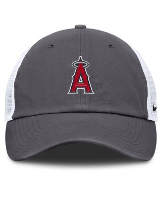 Men's Gray Los Angeles Angels Adjustable Trucker Hat