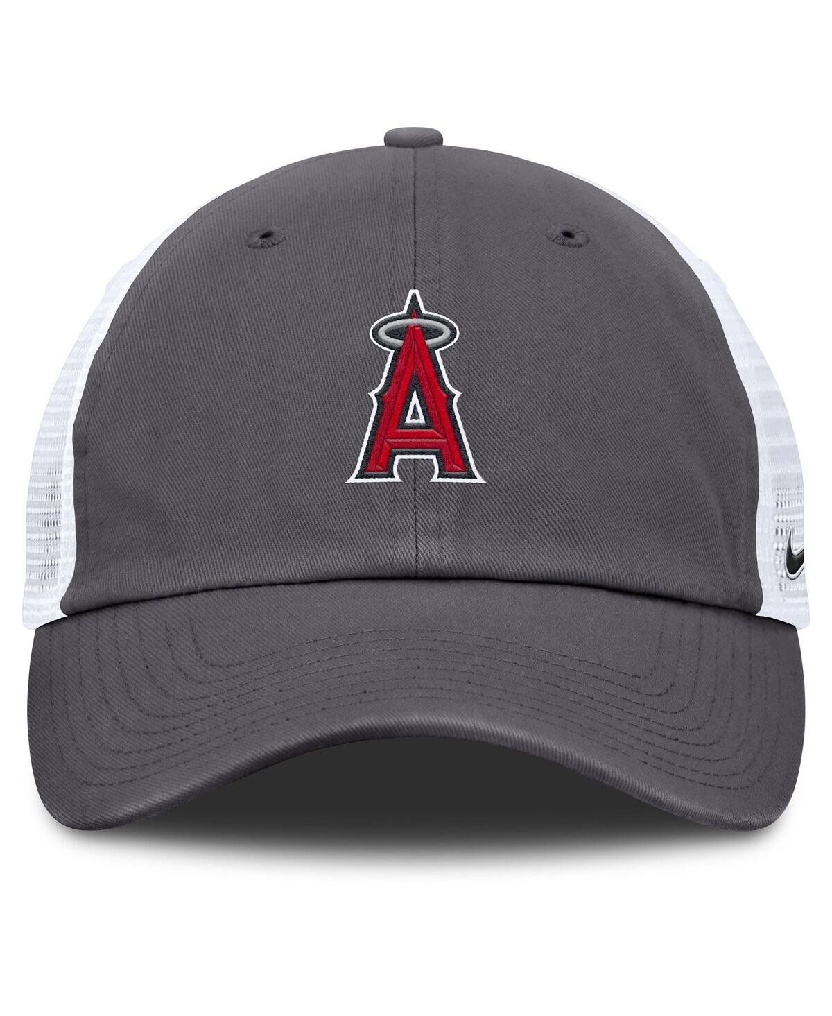 Nike Men's Gray Los Angeles Angels Adjustable Trucker Hat In Gray