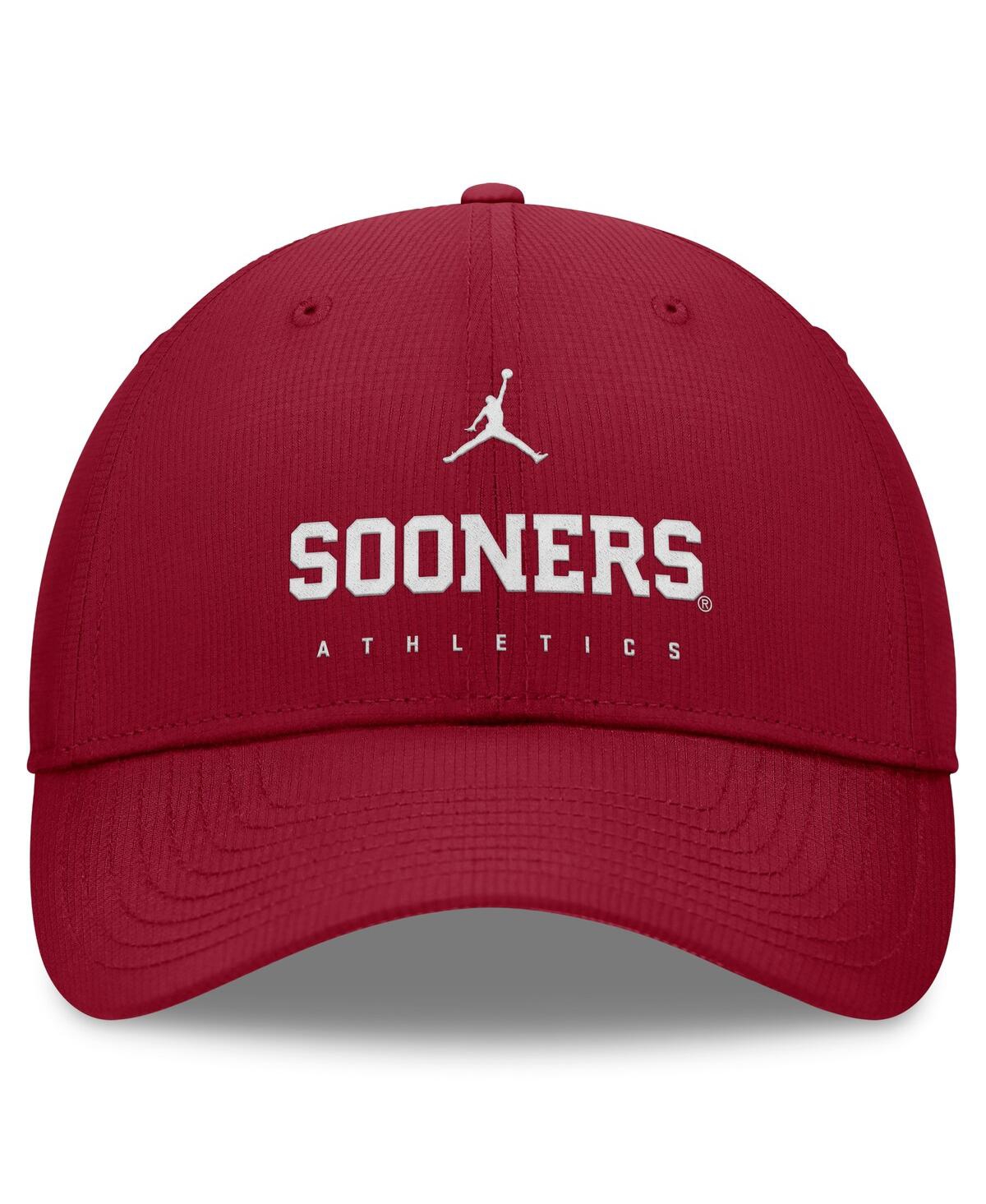 JORDAN MEN'S CRIMSON OKLAHOMA SOONERS 2024/25 ON-FIELD CLUB PERFORMANCE ADJUSTABLE HAT 
