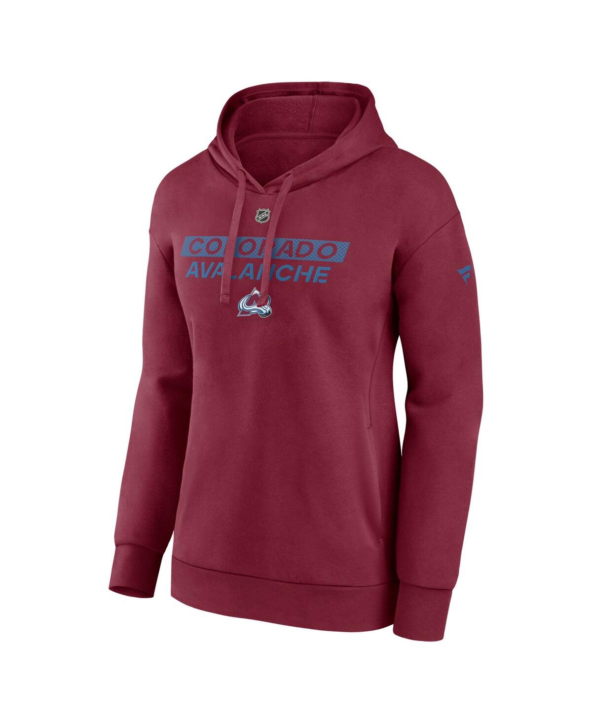 Fanatics Women's Burgundy Colorado Avalanche Authentic Pro Core Primary Fleece Pullover Hoodie In Burgundy