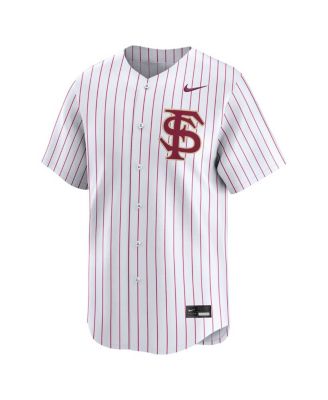 Men's White Pinstripe Florida State Seminoles College Limited Baseball Jersey