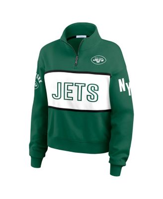 Women's Green New York Jets Quarter-Zip Jacket