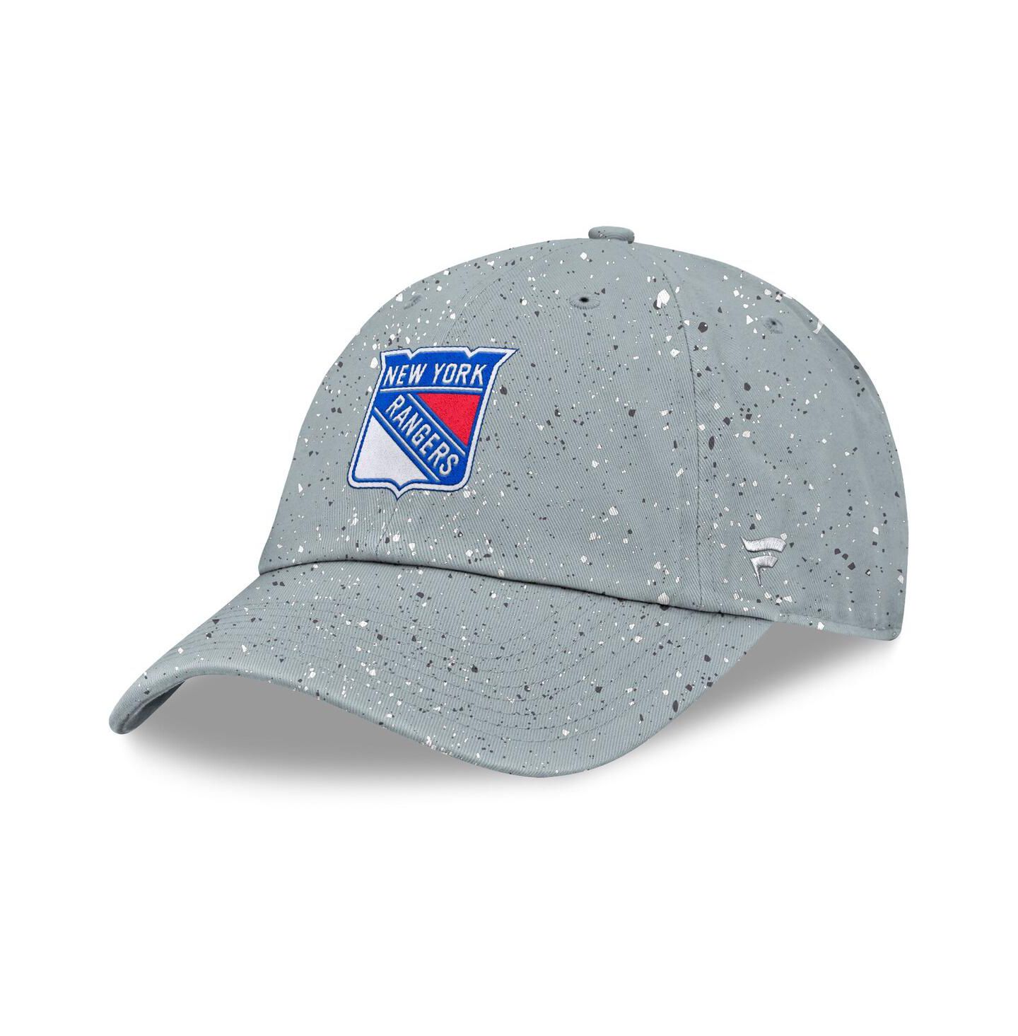 Женская кепка Fanatics Gray New York Rangers Heritage Snow Day Speckle Adjustable Hat — фото 1