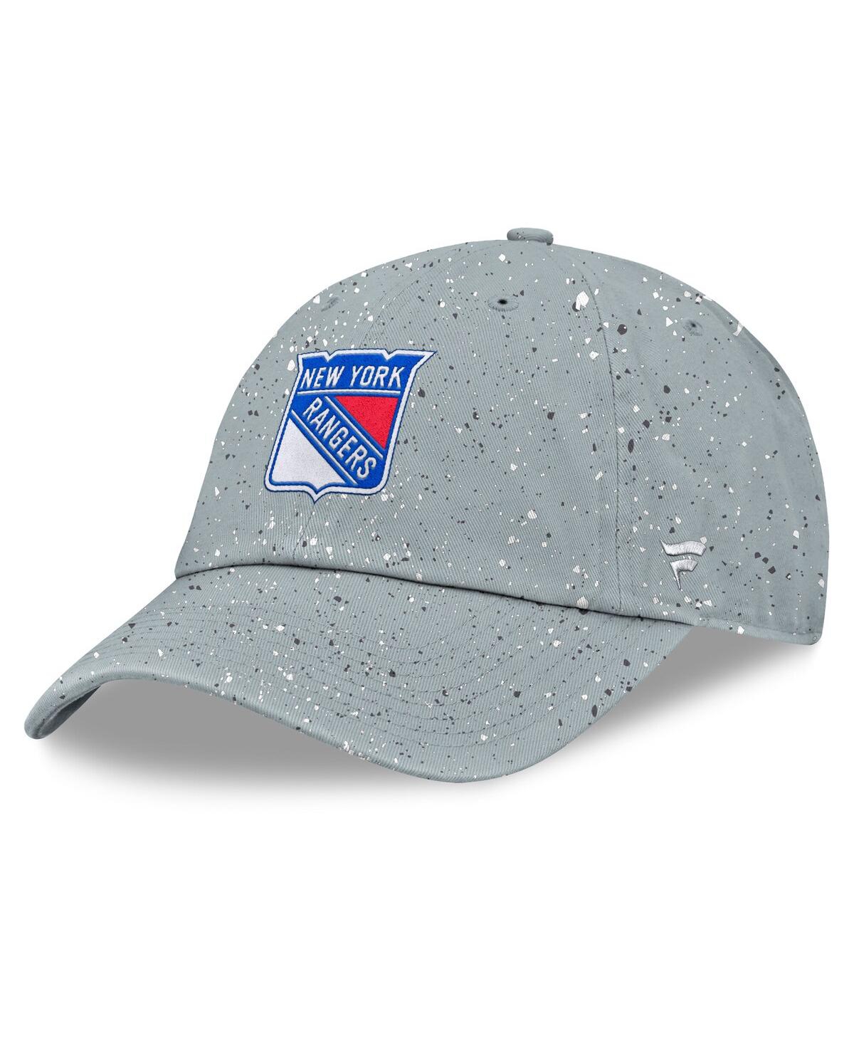 Fanatics Women's Gray New York Rangers Heritage Snow Day Speckle Adjustable Hat In Gray