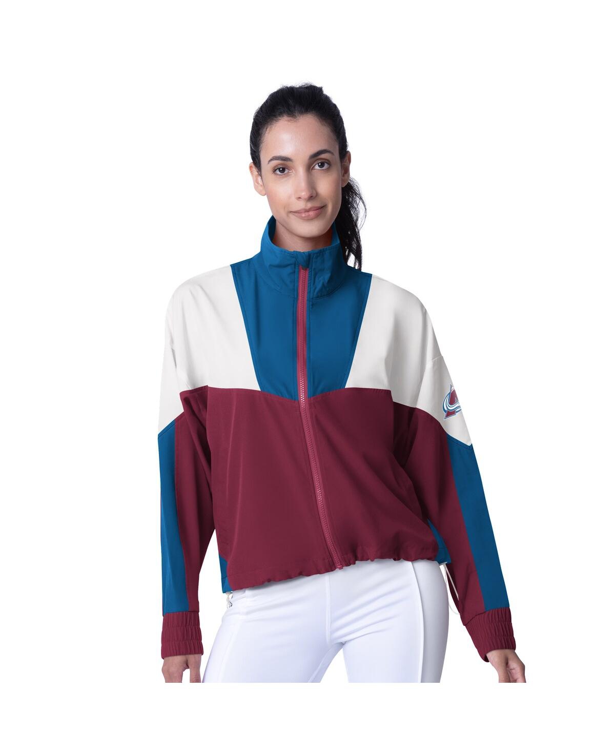 Women's Burgundy/Navy Colorado Avalanche Tessa Full-Zip Jacket - Burgundy, Navy