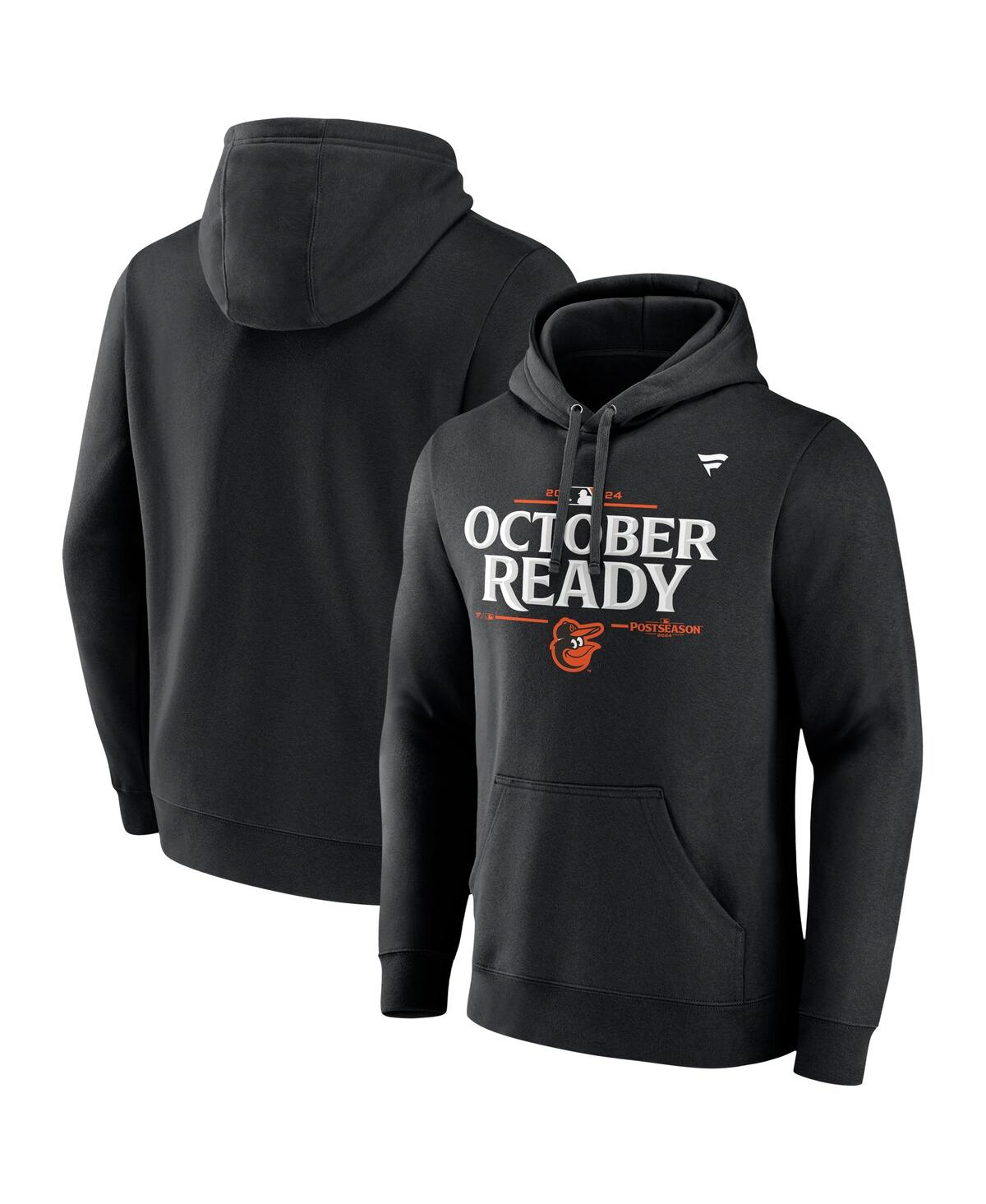 Fanatics Men's Black Baltimore Orioles 2024 Mlb Postseason Locker Room Pullover Hoodie In Black