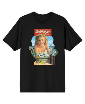 Men's Vintage Advertisement Black Short Sleeve Tee-Medium