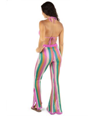 Juniors' Crocheted Cover-Up Beach Pants
