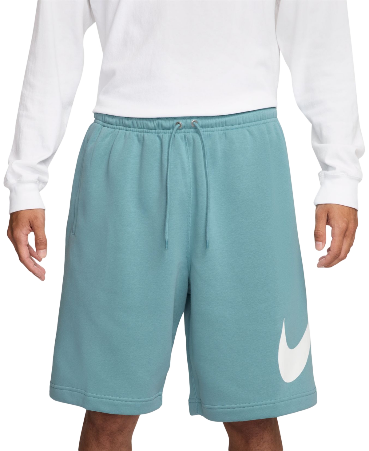 Club Men's Brushed Fleece Shorts - Denim Turq/denim Turq/white