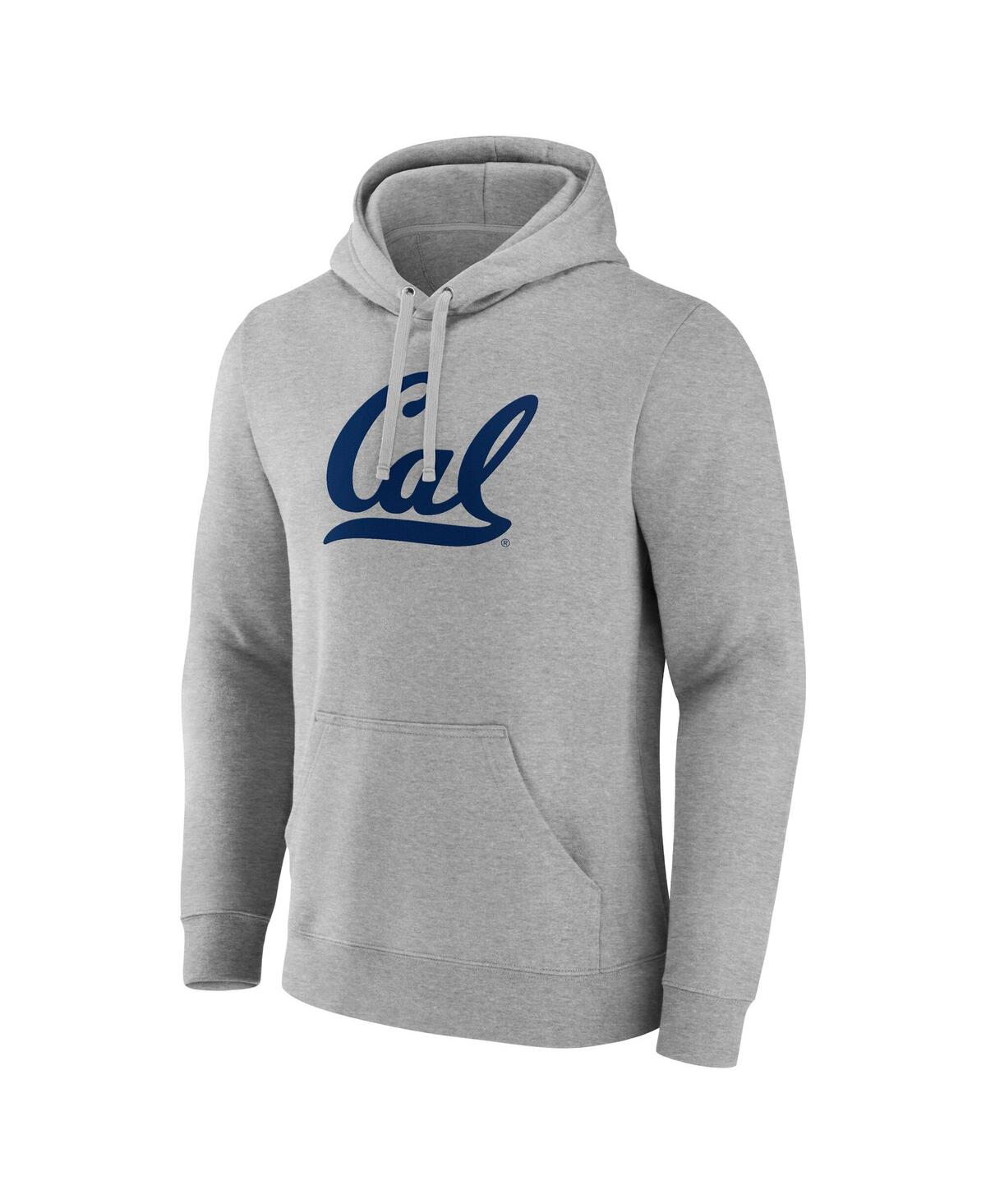 Fanatics Men's Heather Gray Cal Bears Primary Logo Pullover Hoodie In Heather Gray