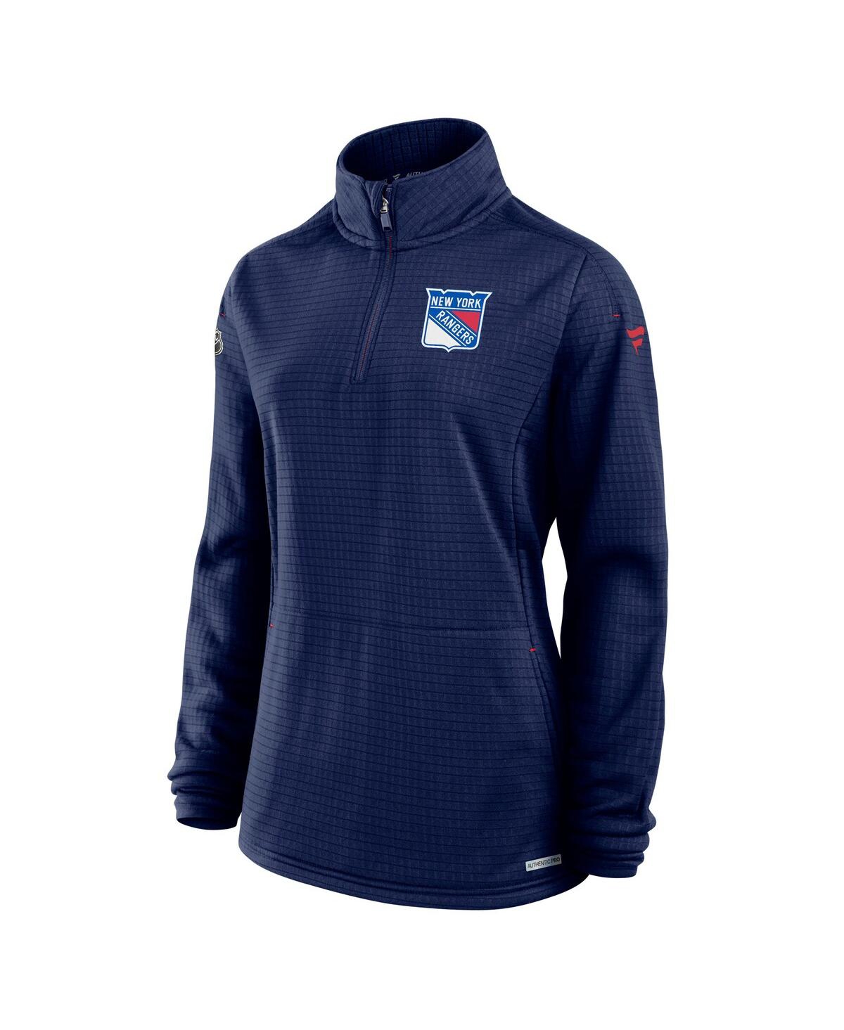 Fanatics Women's Navy New York Rangers Authentic Pro Rink Lightweight Quarter-zip Pullover Top In Navy