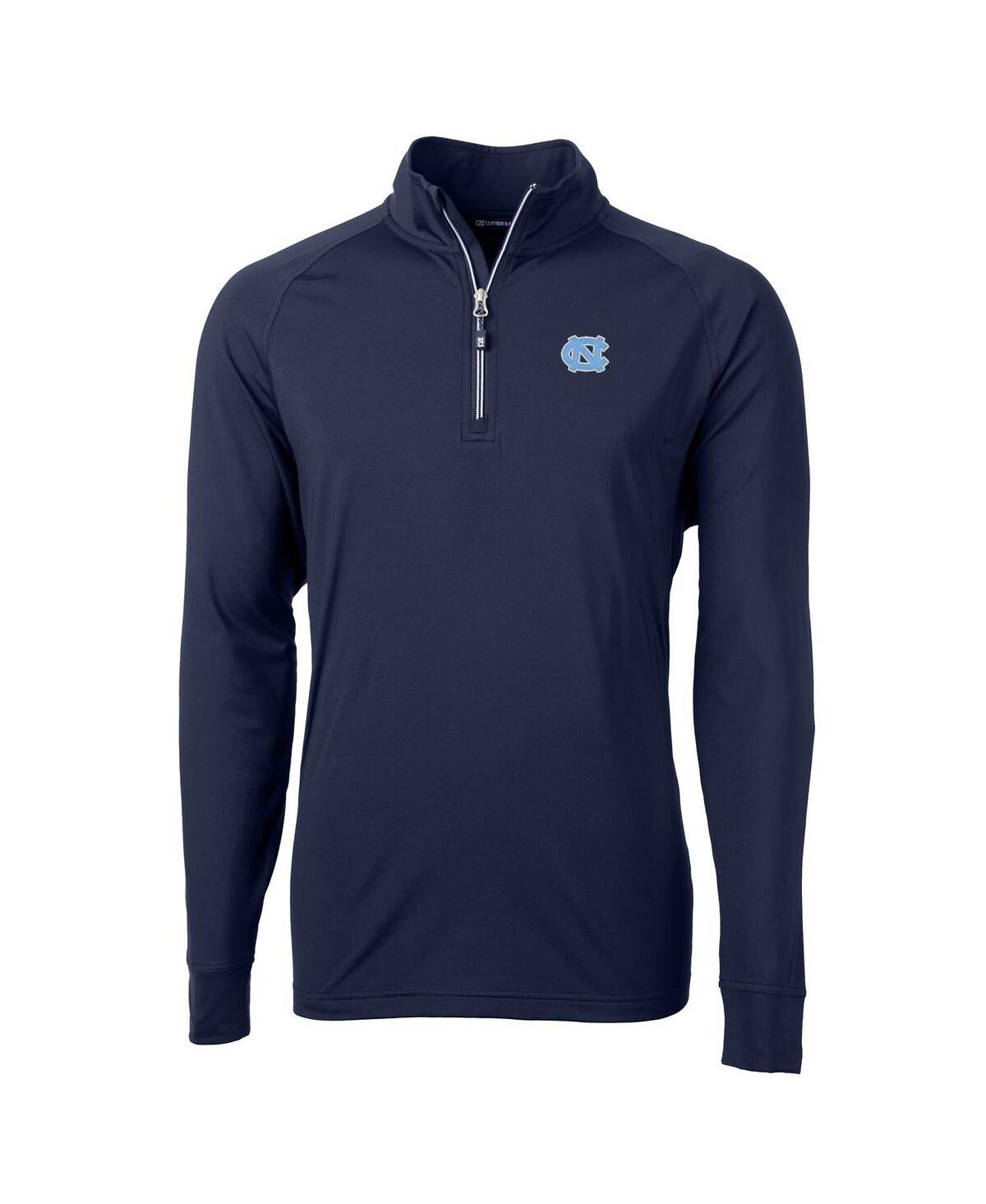Cutter & Buck Men's Navy North Carolina Tar Heels Adapt Eco Knit Quarter-zip Pullover Jacket