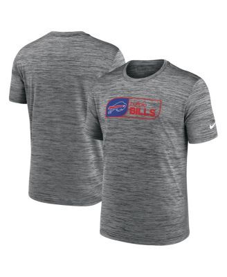 Men's Charcoal Buffalo Bills Big Tall Velocity Jock Tag Performance T-Shirt