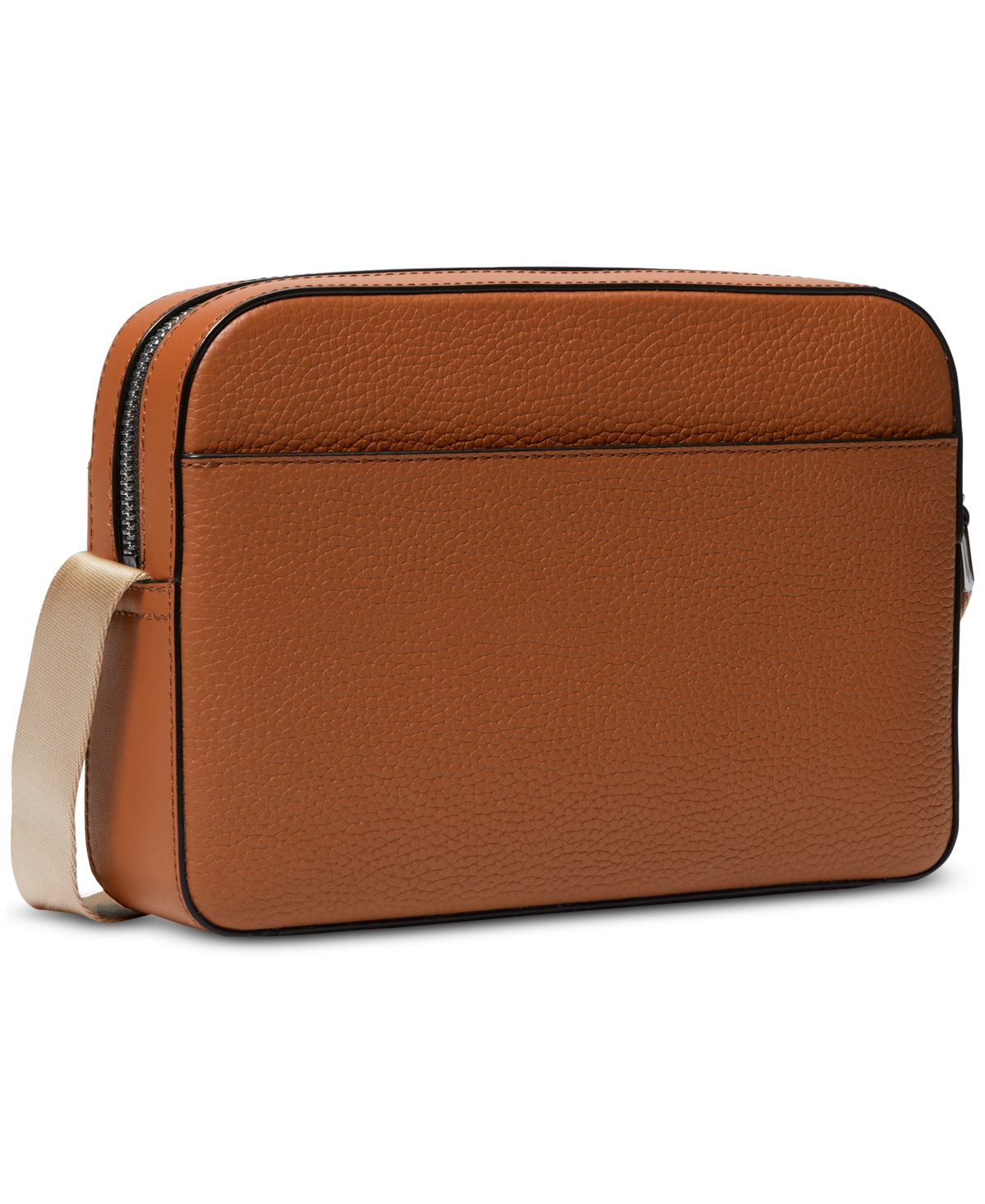 Michael Kors Men's Leather Utility Zip Crossbody Bag In Luggage