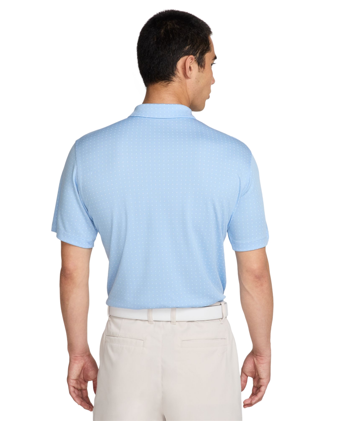 Nike Men's Core Dri-fit Classic-fit Dot-print Golf Polo Shirt In Blue