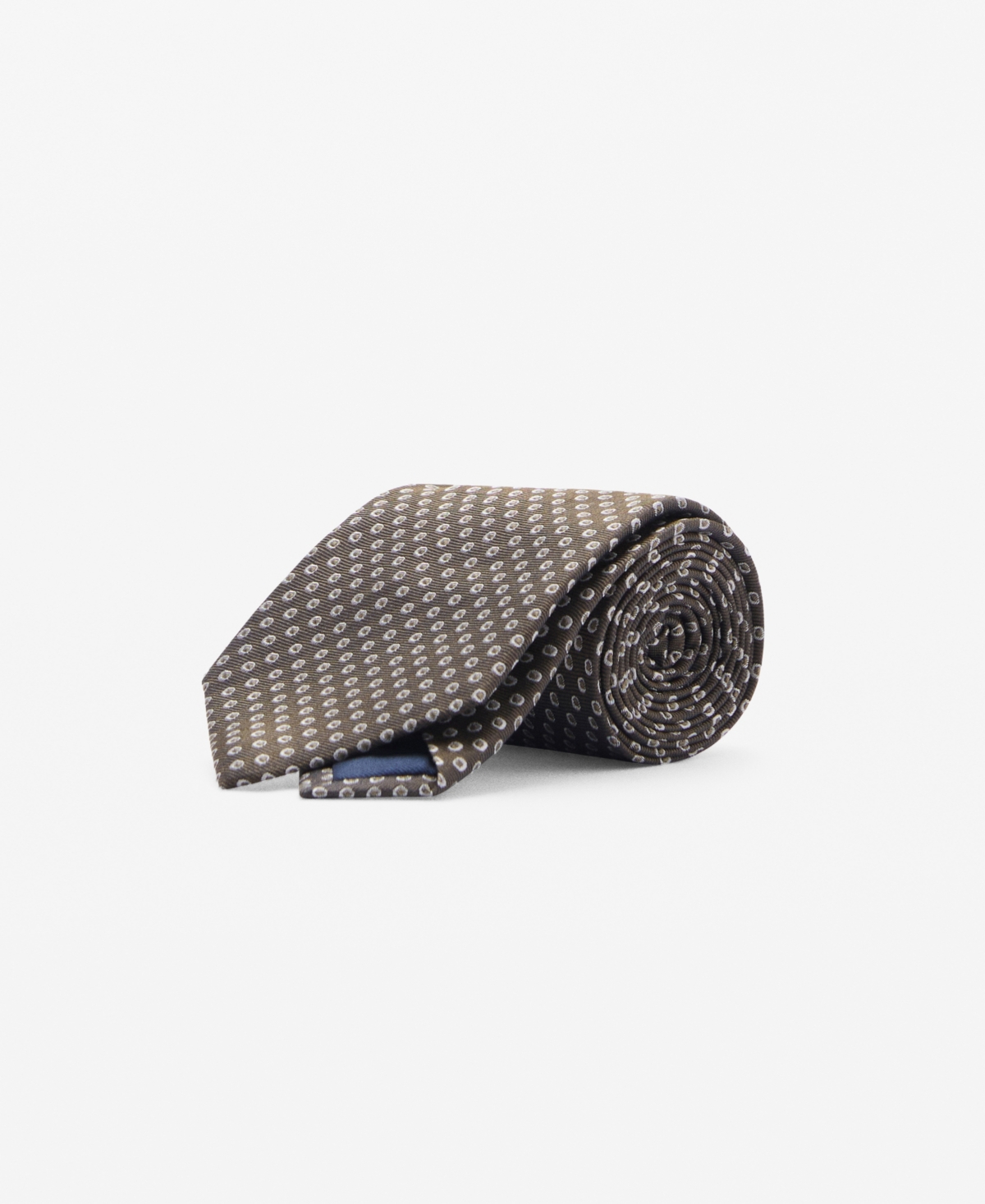 Mango Men's Silk Geometric Tie In Khaki