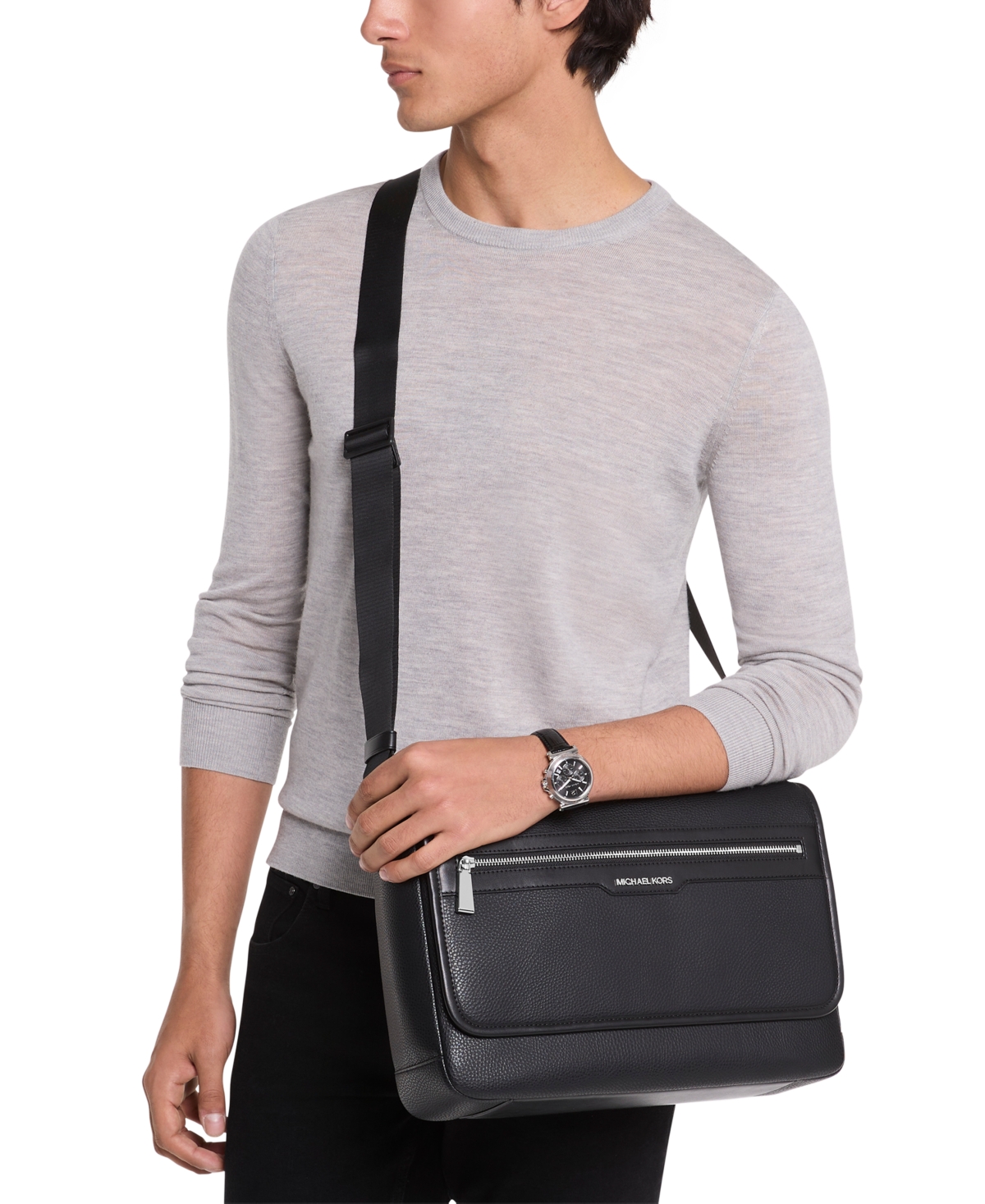 Michael Kors Men's Malone Messenger Bag In Black