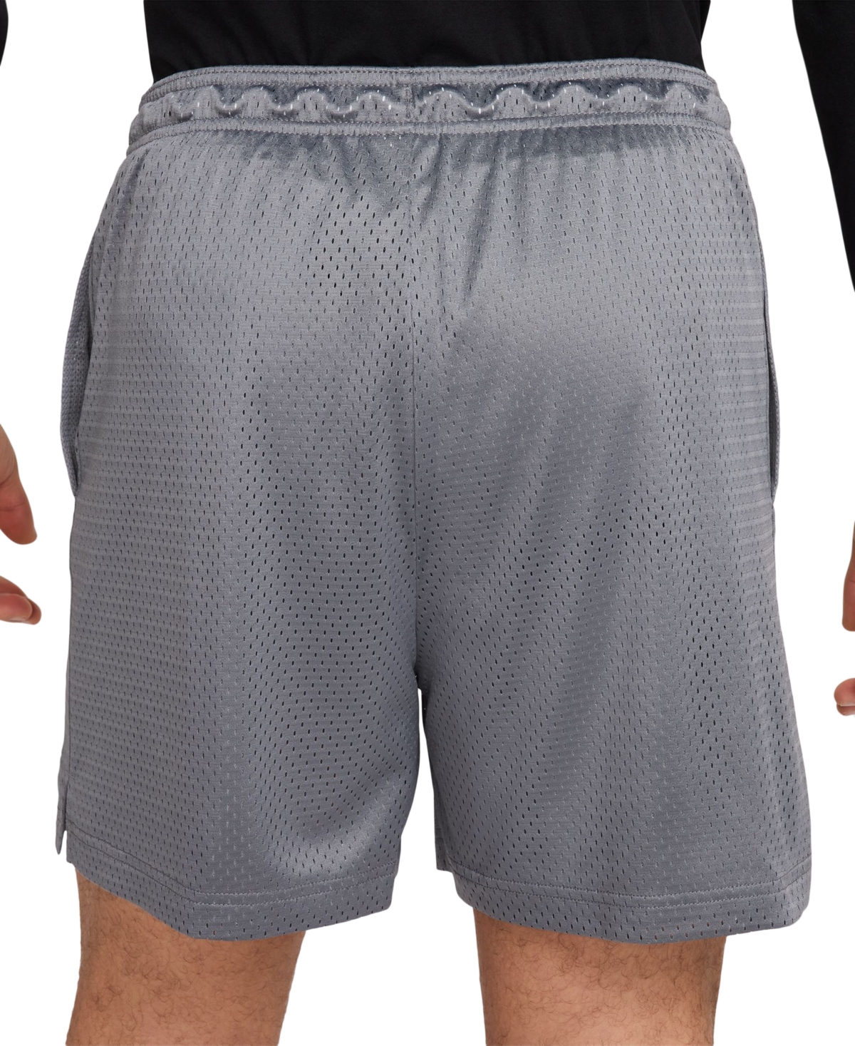 Nike Men's Dri-fit 5" Mesh Basketball Shorts In Cool Grey,white