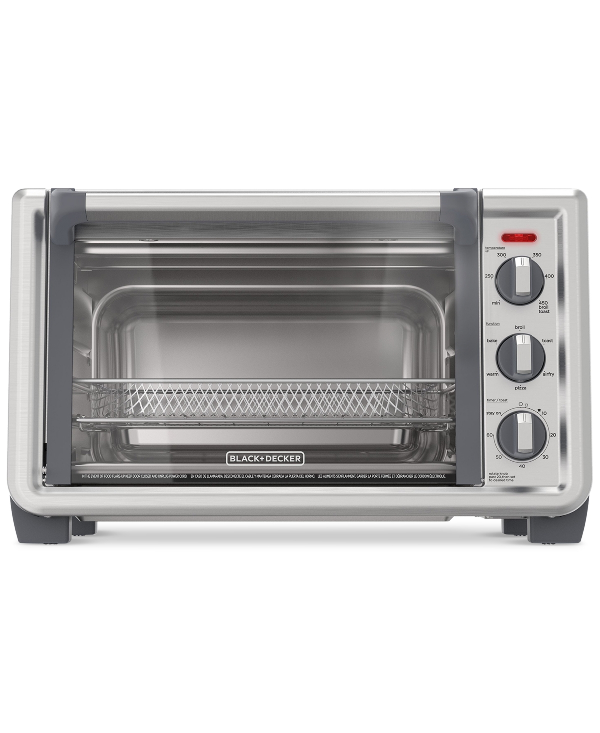 Black & Decker 6-slice Crisp N Bake Air Fry Convection Oven In Stainless Steel