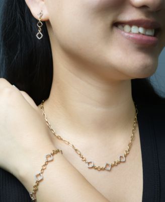 Diamond Drop Rhombus Earrings (1/4 ct. t.w.) in 14k Yellow Gold, Exclusively at Macy's