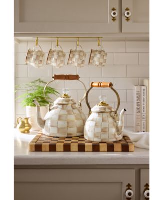Mocha Check 3-Qt. Tea Kettle