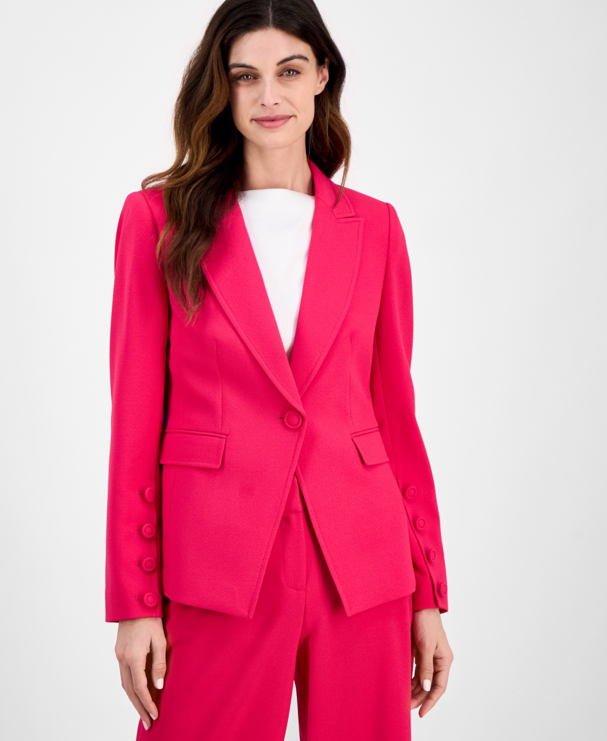 TAHARI ASL WOMEN'S PEAK-LAPEL BUTTON-CUFF JACKET, REGULAR & PETITE 