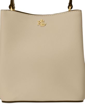 Crosshatch Leather Small Reese Bucket Bag