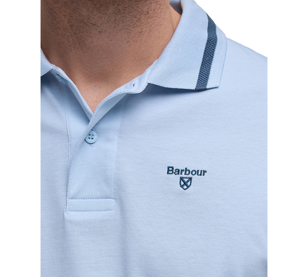 Shop Barbour Men's Ferrybridge Lightweight Polo Shirt In Ocean Sky