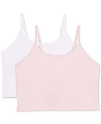 Calvin Klein - Big Girls Shelf Bra Camis, Pack of 2