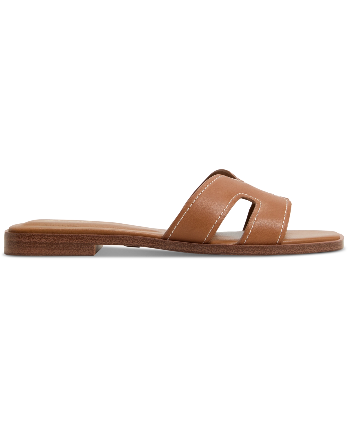Shop Aldo Women's Itsandal Cutout Slide Flat Sandals In Cognac