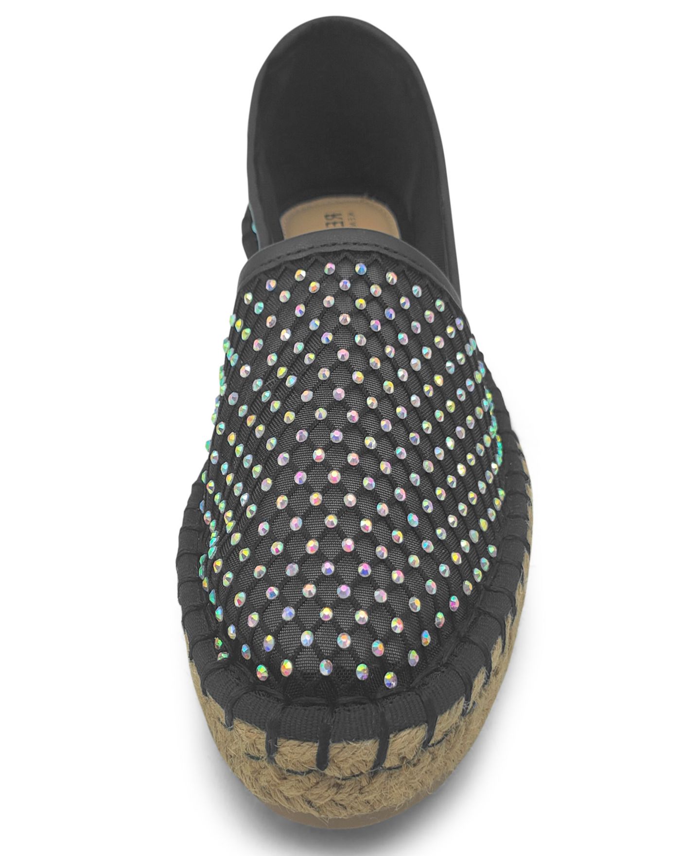 Женские балетки Kenneth Cole Reaction Bonne Round Toe Espadrille Flats, цвет: Чёрный сетчатый — фото 6