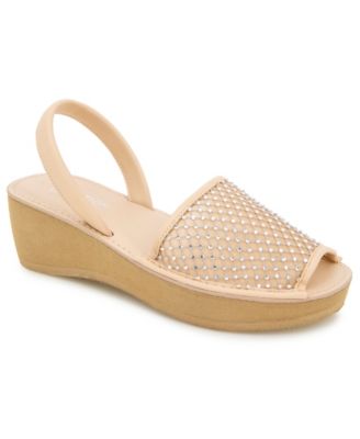 Women's Fine Glass Mesh Wedge Sandals