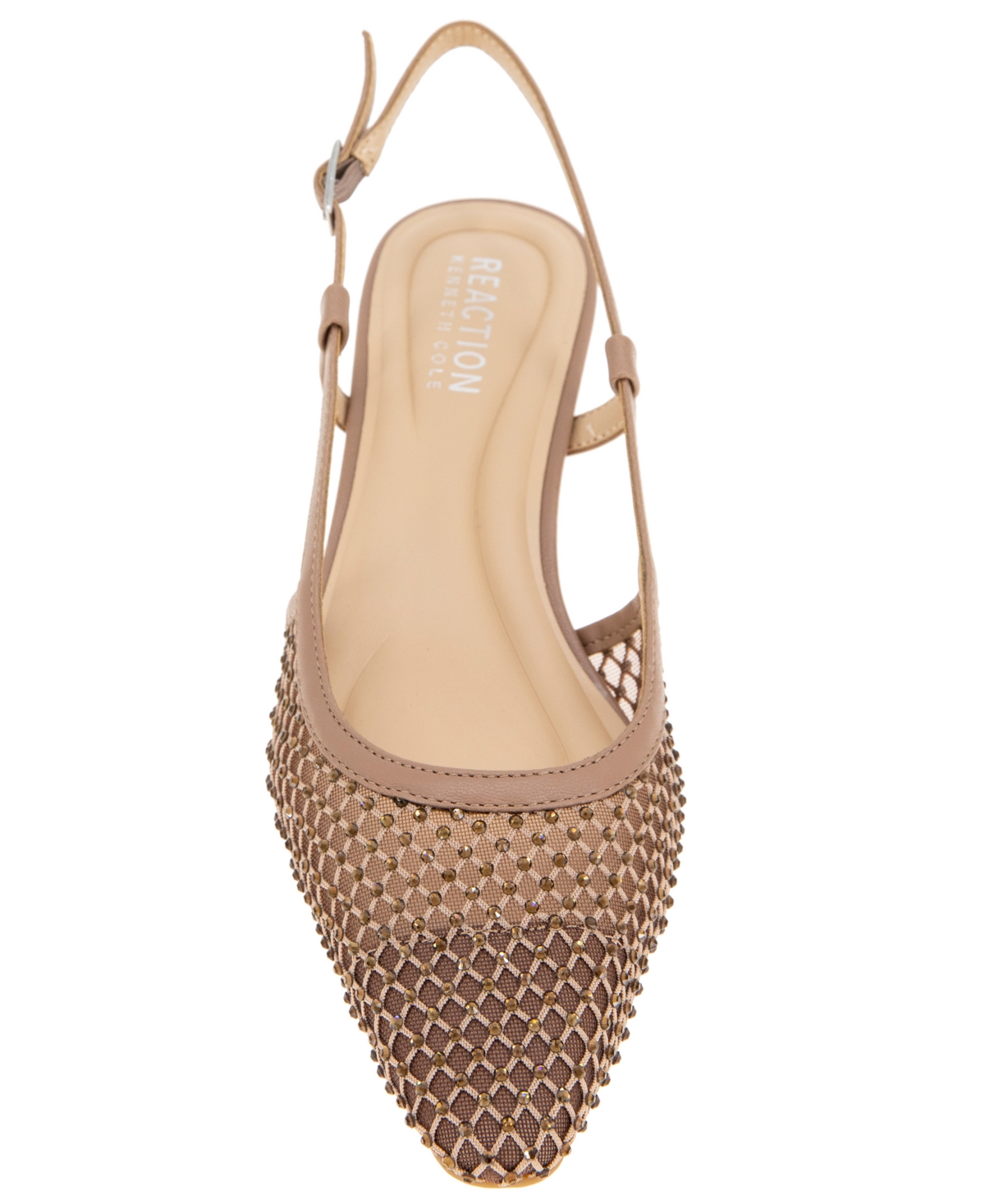 Kenneth Cole Reaction Women's Maggie Mesh Slingback Sandals In Tan Crystal Mesh