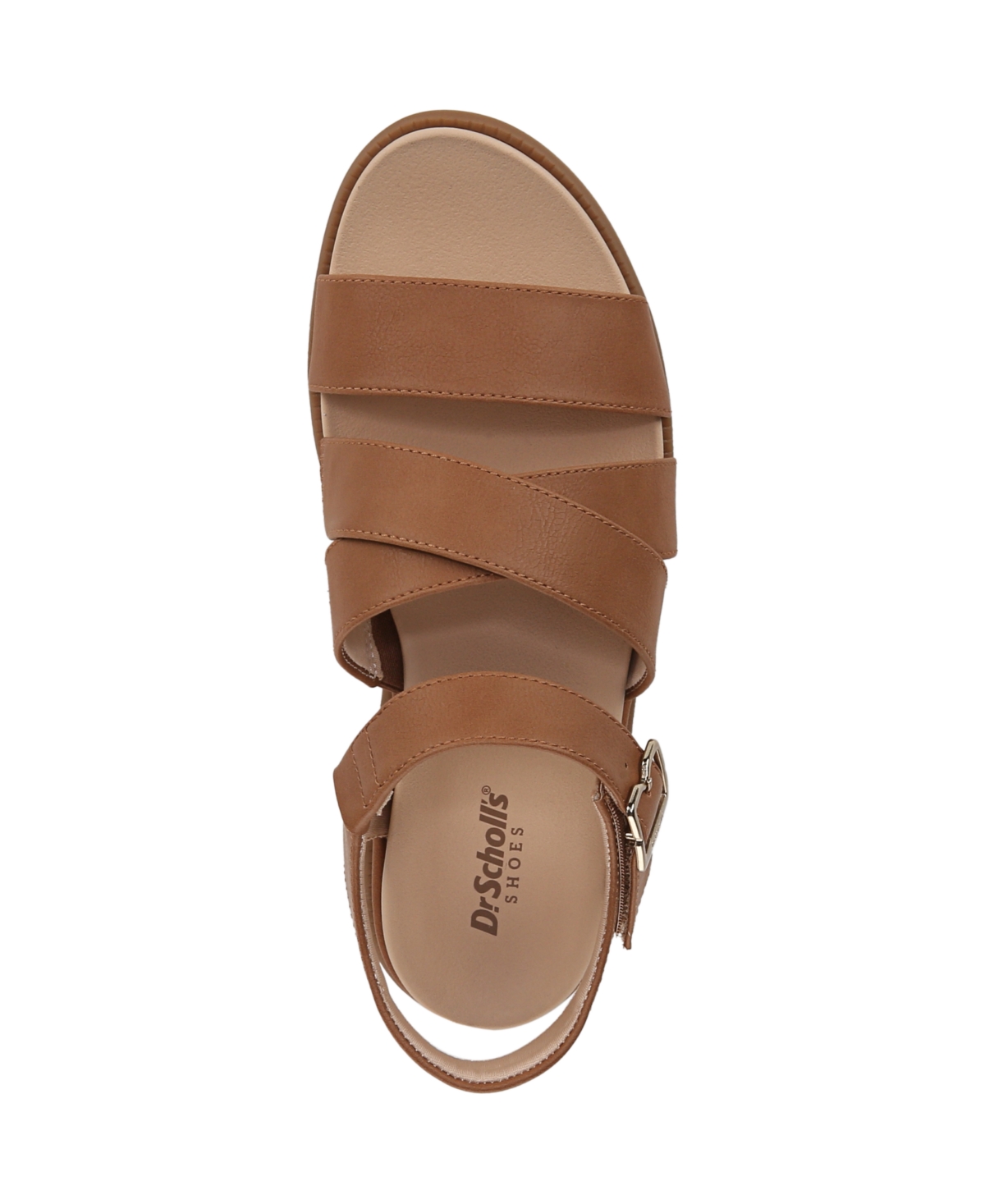 Shop Dr. Scholl's Women's Timeless Life Open Round Toe Strappy Sandals In Honey Faux Leather